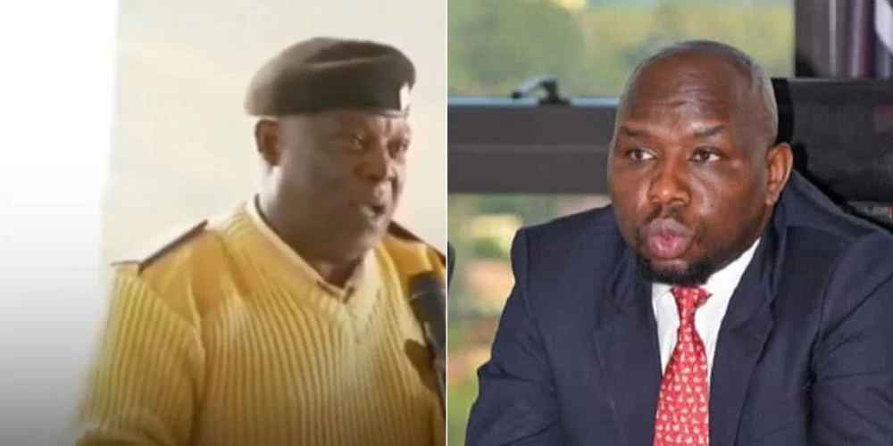 A collage of the Kirinyaga Chief and Interior CS Kipchumba Murkomen.